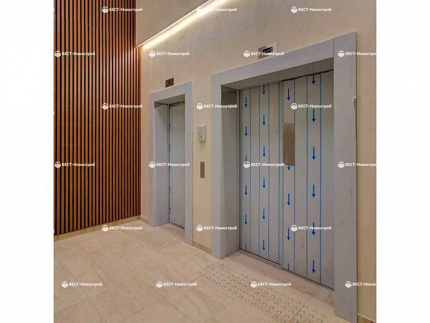 ЖК «Город на реке Тушино 2018» / Ход строительства / Квартал 1 Лифты OTIS Gen2 Premier на 1-м этаже
