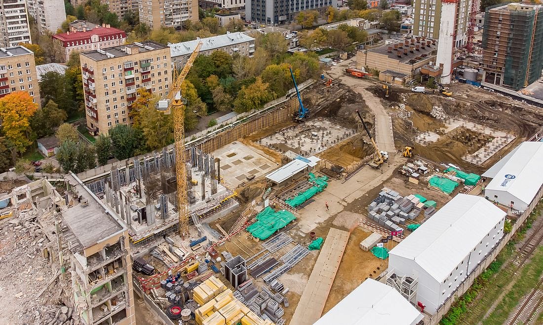 ЖК Павелецкая Сити / Ход строительства / Сентябрь 2021